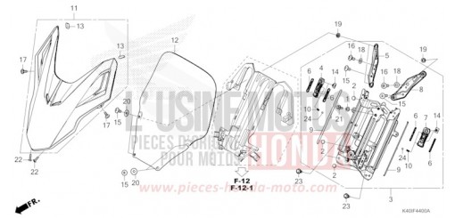 FRONT VISOR/WINDSCREEN NSS125ADR de 2024